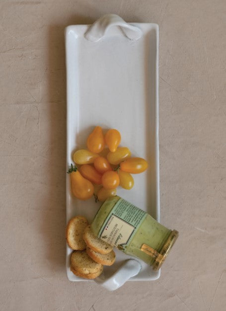 Stoneware Tray w/ Handles