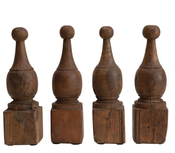 Hand-Carved Wood Finials