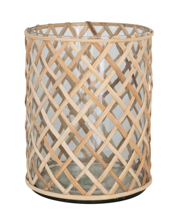 Recycled Glass Rattan Vase