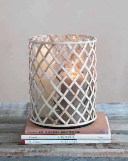 Recycled Glass Rattan Vase