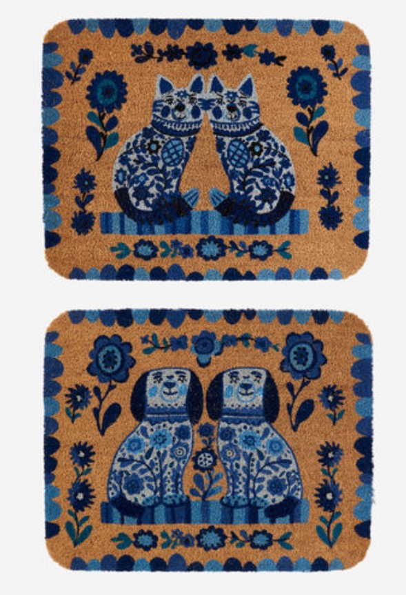 Blue & White Dog/Cat Mat