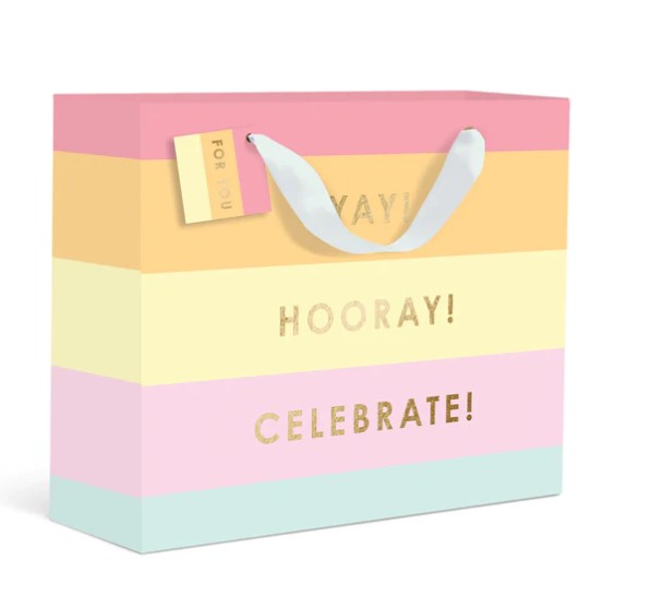 Pastel Stripes Large Gift Bag