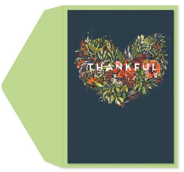 Floral Heart Thank You Card