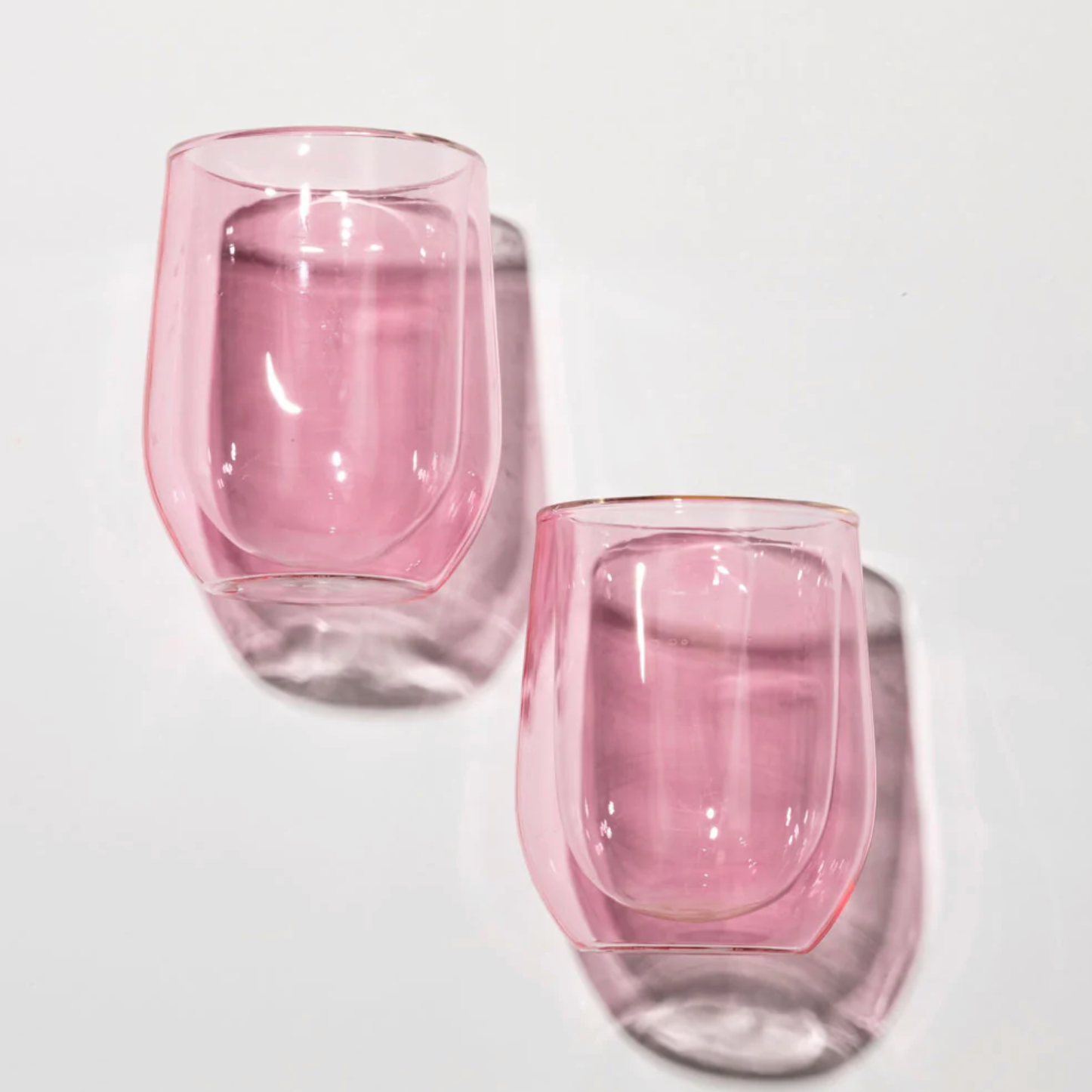 Stemless Glass Set - Blush S/2