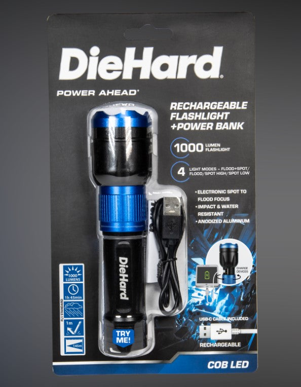 Rechargeable Flashlight - Blue