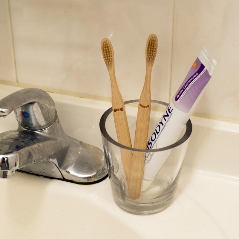His &Her Bamboo Toothbrush Set