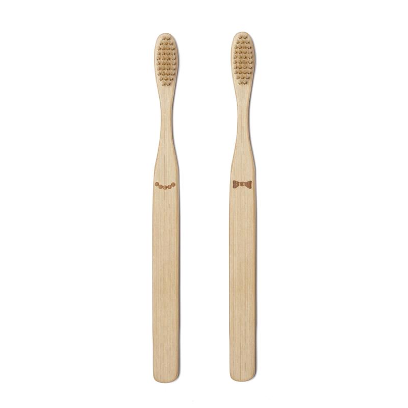 His &Her Bamboo Toothbrush Set