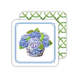 Blue Hydrangeas Basket Coasters