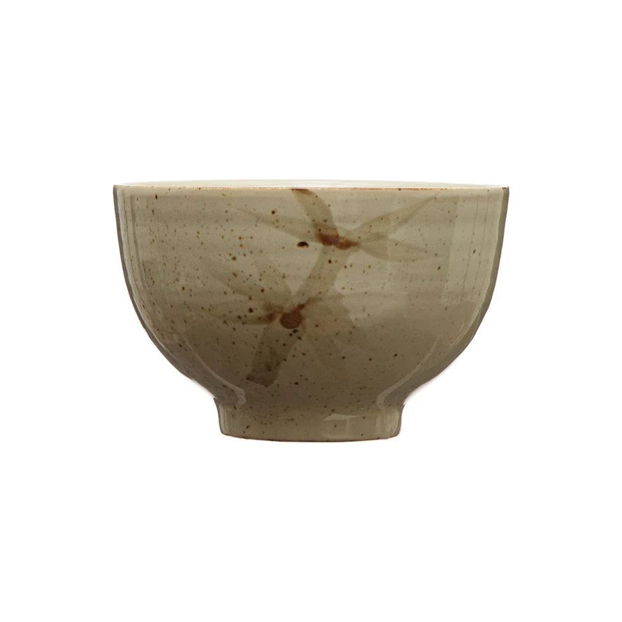 Stoneware Bowl w/ Bamboo