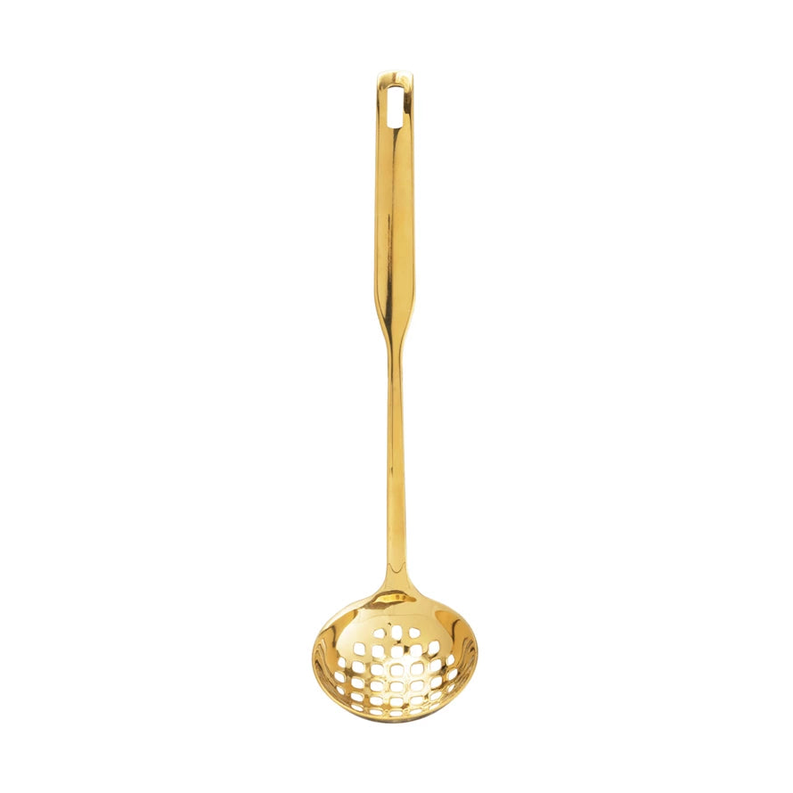 8.75" Slotted Ladle - Gold