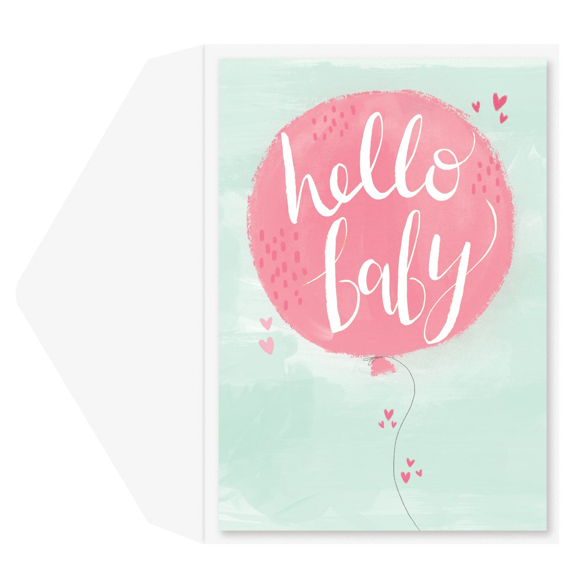 Hello Baby Balloon Baby Card