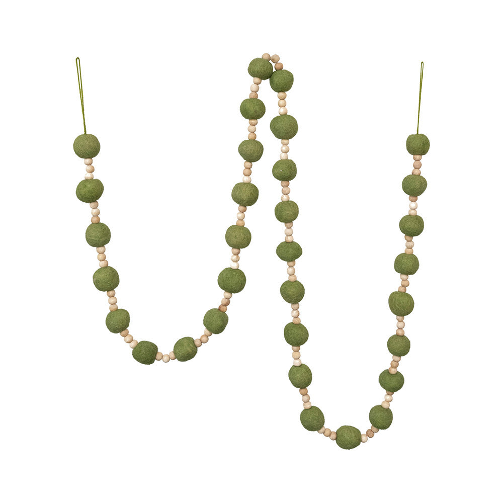 72" Ball Garland w Beads - N&G