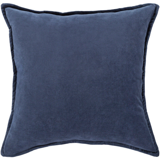 Cotton Velvet Pillow -Navy