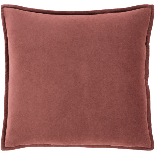 Cotton Velvet Pillow - Rust