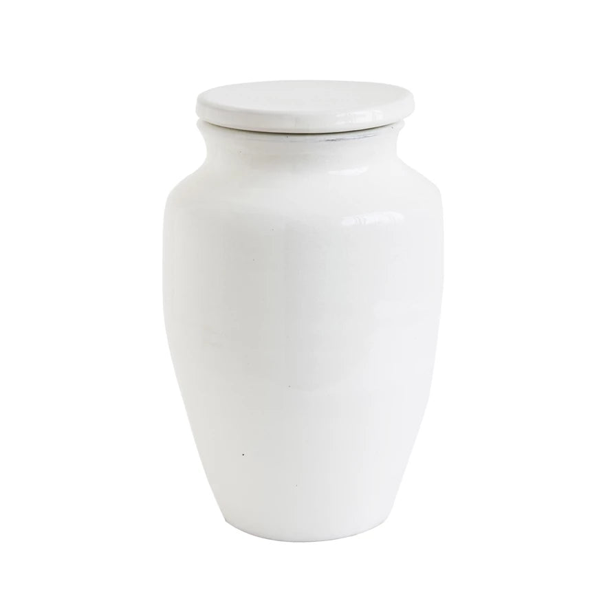 8.5" Terracotta Cachepot - Wh
