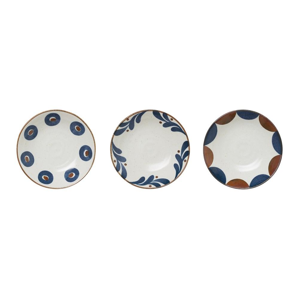 9" Porcelain Bowl - Blue/Brown