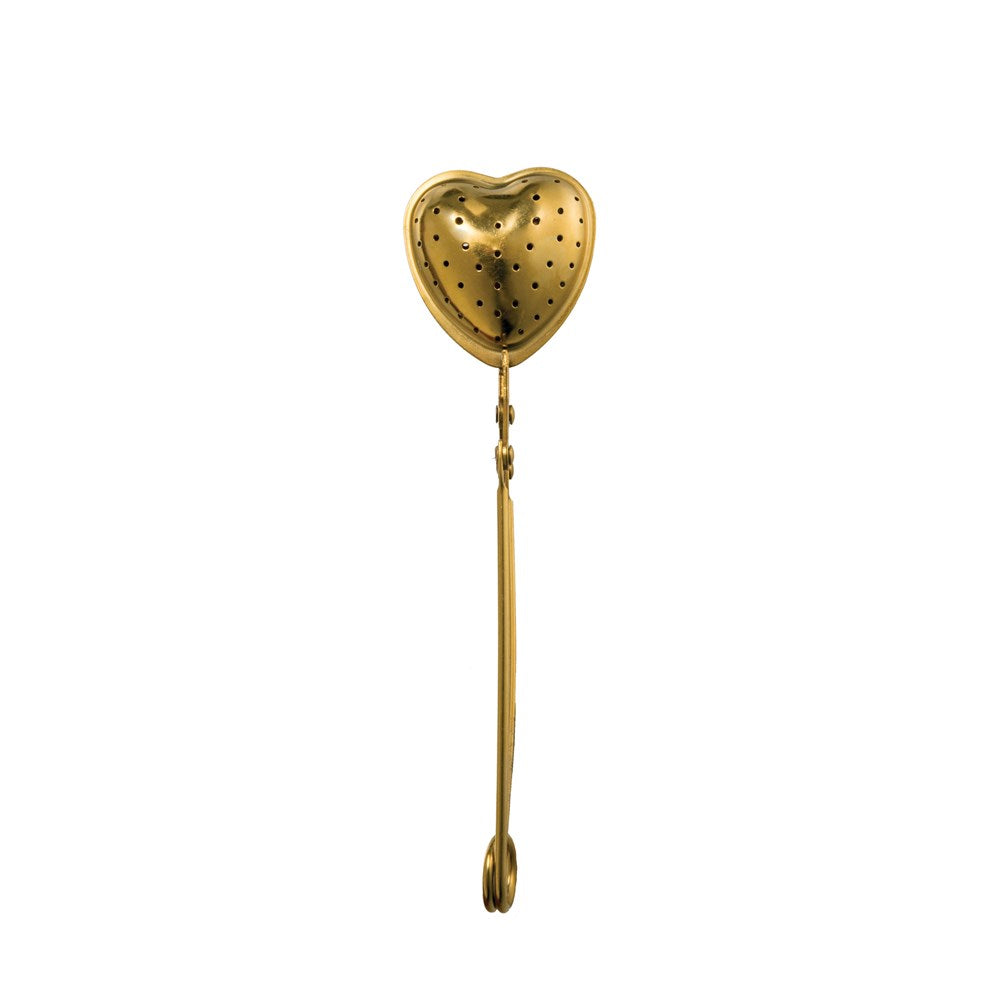 Heart Loose Tea Strainer -Gold