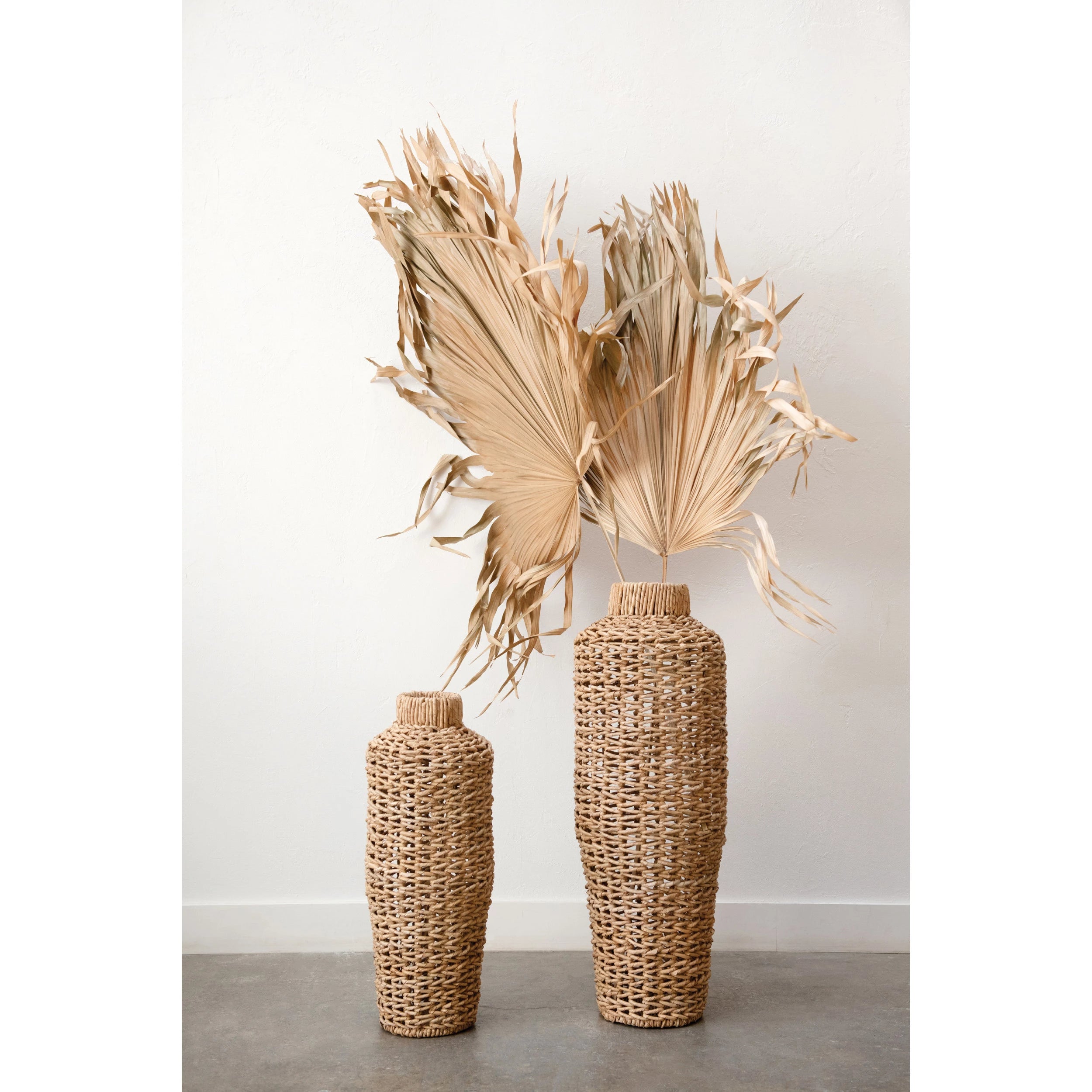 Hyacinth & Rattan Floor Vase