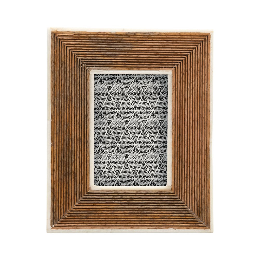 Mango Wood w Bone Border Frame
