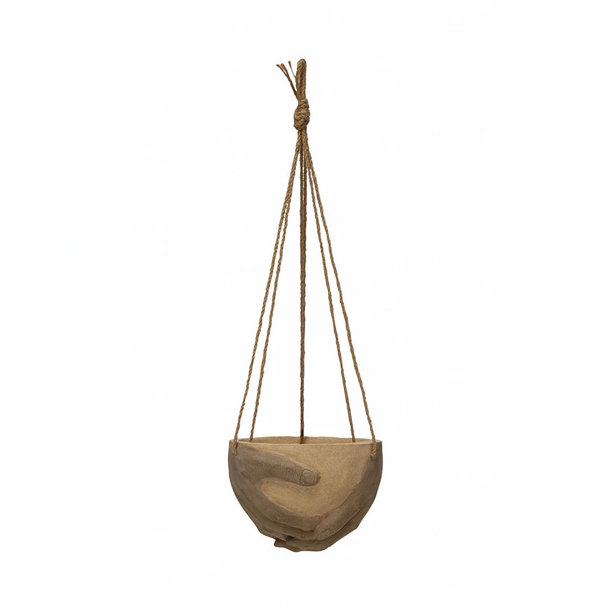 Hanging Cement Planter w/ Hand