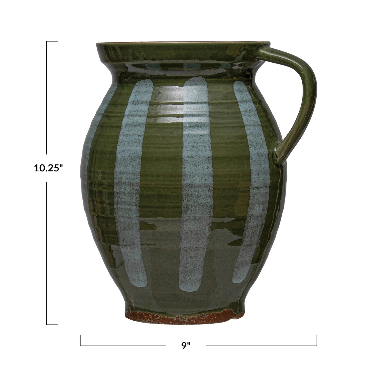 2Q Stoneware Pitcher w/ Stripe