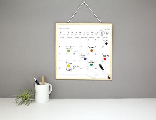 13" White Board Calendar