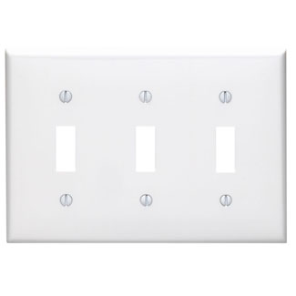 White Toggle Switch Plates
