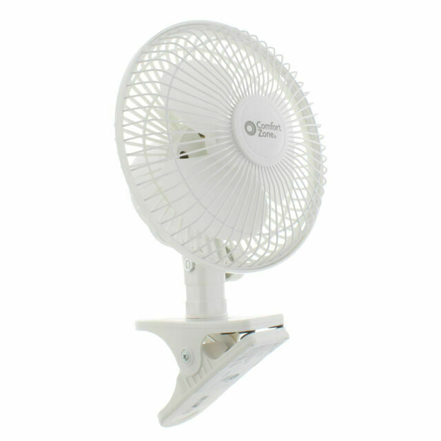 6" Clip On Fan - White